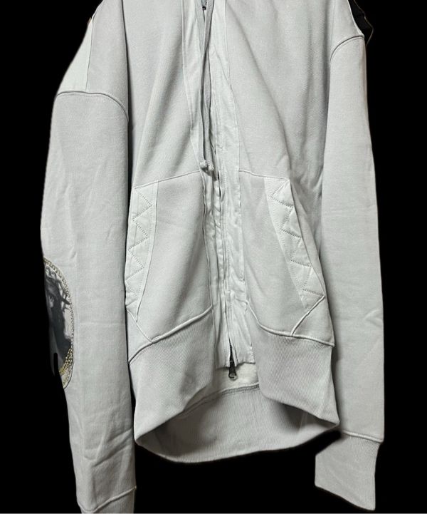 特別価格 MUSINSA | SCULPTOR Beaded Hoodie Zip-Up Dusty Sky トップス
