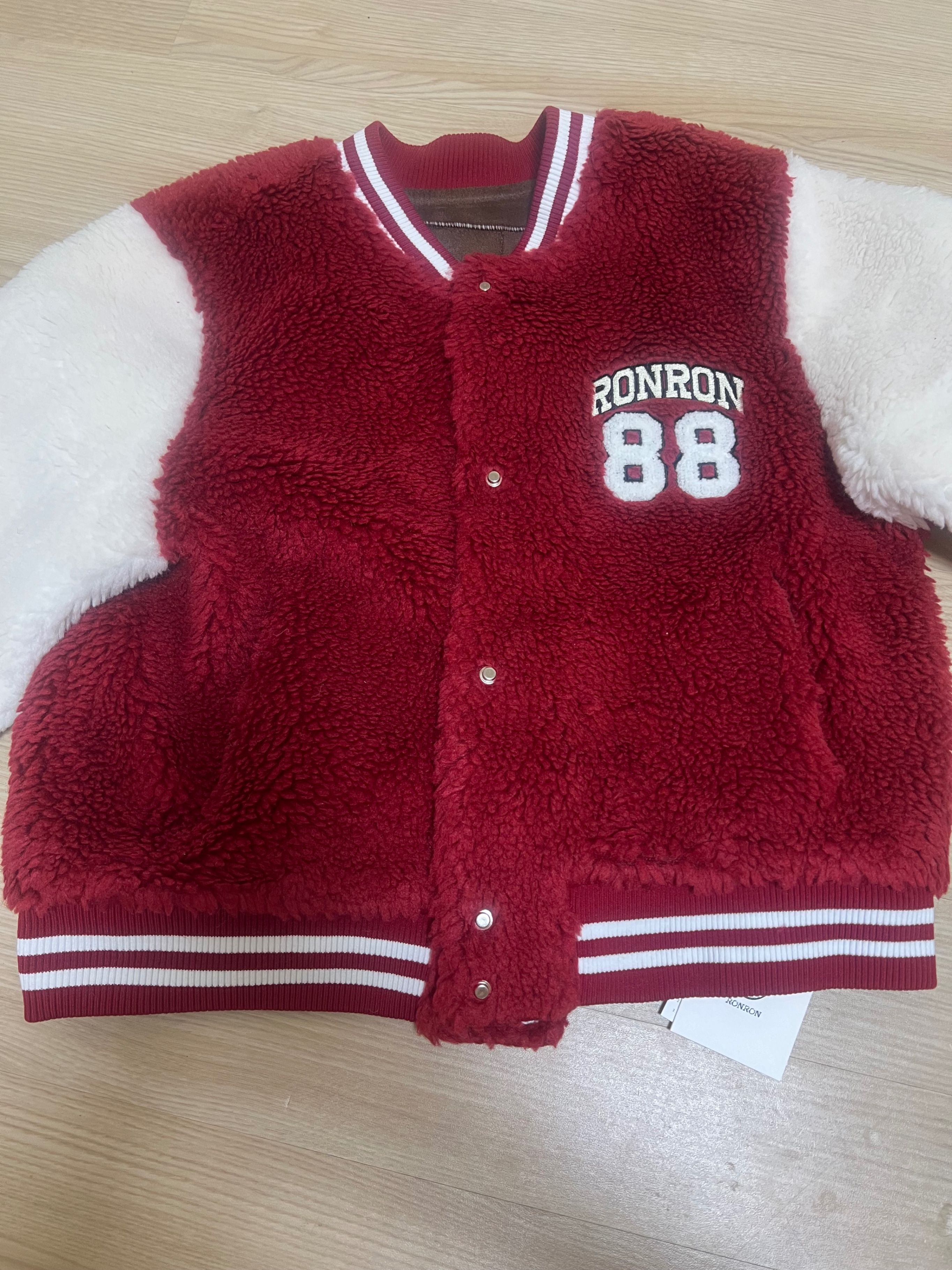 ◇RONRON◇ BACK PATCH 88 DUMBLE MUSTANG VARSITY JACKET IVORY MUSINSA | RONRON BACK PATCH 88 DUMBLE MUSTANG VARSITY JACKET