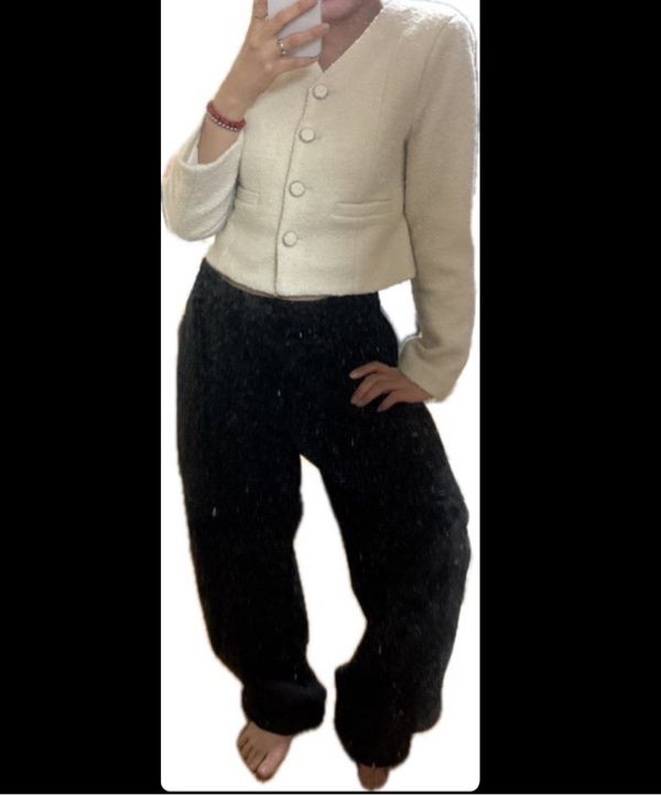 MUSINSA | RE L Curd tweed jacket (beige)