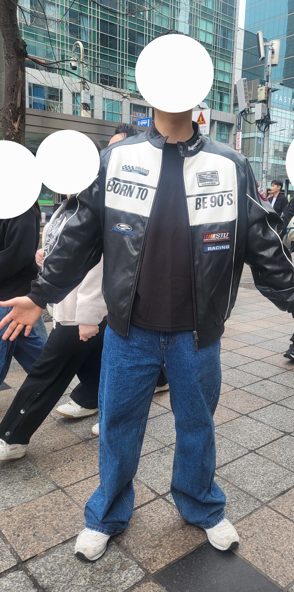 MUSINSA | 1993STUDIO 93 Racing Biker Leather Jacket_Black