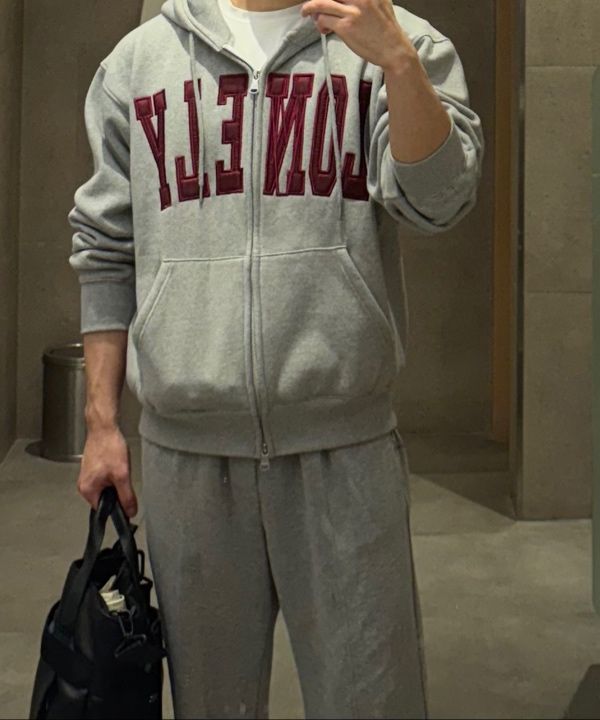 ★NOHANT★LONELY/LOVELY FLUFF HOODIE ZIP-UP LONELY/LOVELY FLUFF HOODIE ZIP-UP GRAY NAVY – NOHANT GLOBAL