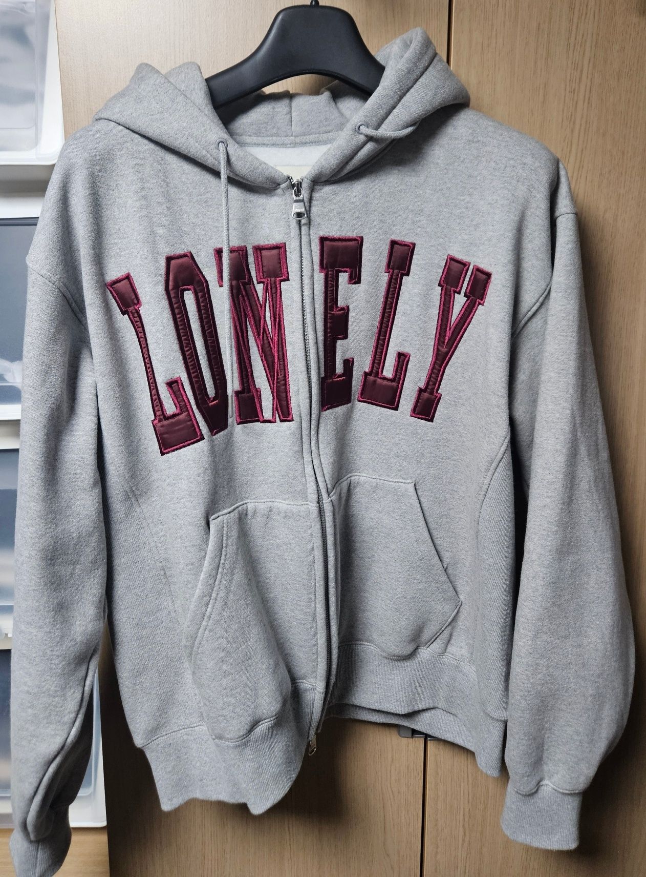 【NOHANT】LONELY/LOVELY FLEECE HOODIE ZIP-UP Designer fashion, Seoul-fully created | W Concept