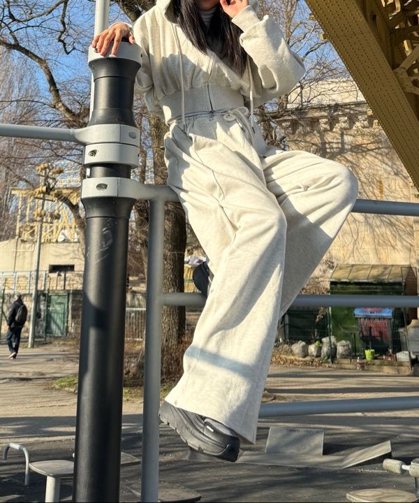 MUSINSA公式 | FANSHOW (SETUP) MWL CROP HOODED ZIPUP+SNAP PANTS
