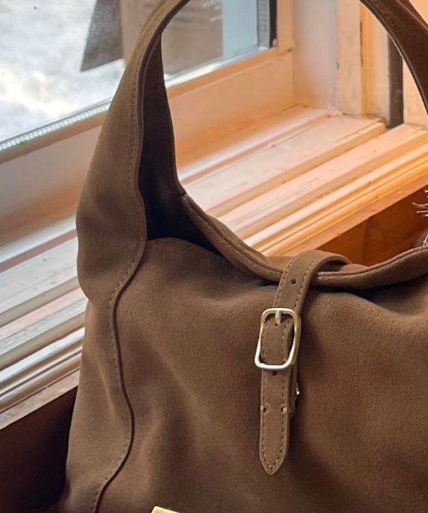 ショルダーバッグ・ポシェット depound Suede shoulder buckle bag beige DP249OBG018MBEXX MUSINSA | DEPOUND Suede Mini Buckle Bag [Beige]