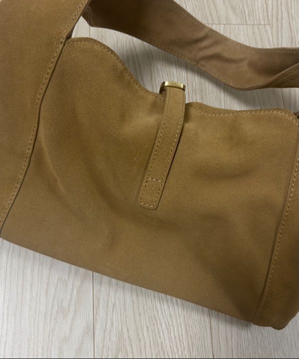 MUSINSA | DEPOUND Suede Mini Buckle Bag [Beige]