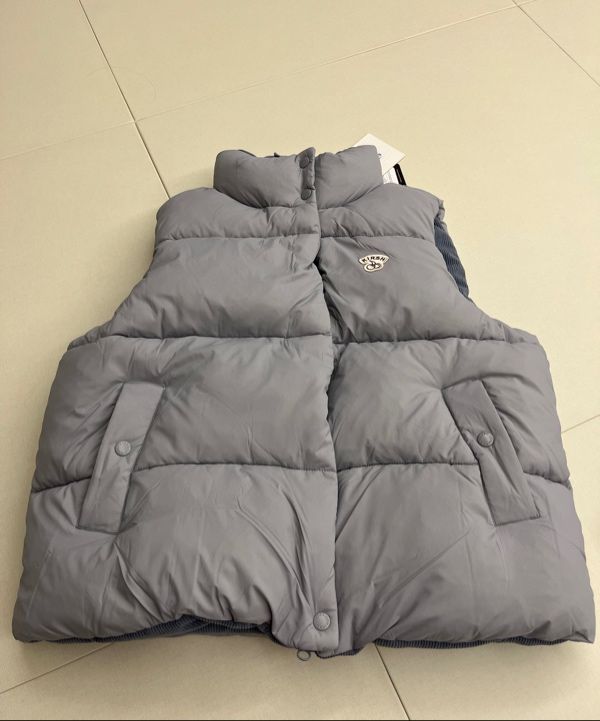 MUSINSA | KIRSH Cherry Reversible Padding Vest [Blue]