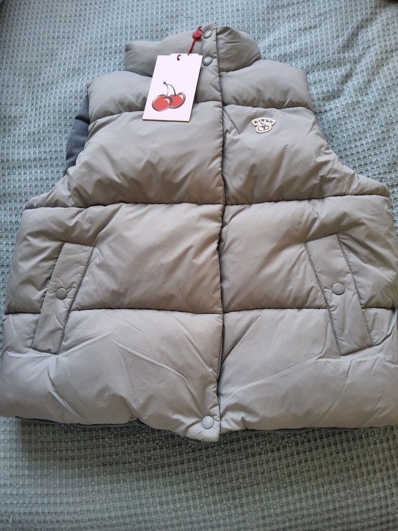 MUSINSA | KIRSH Cherry Reversible Padding Vest [Blue]