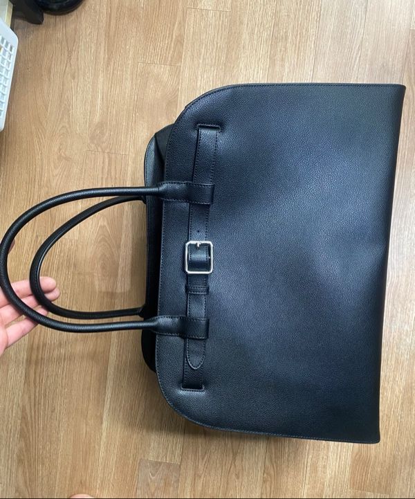 MUSINSA | DUNST BUCKLE LEATHER LARGE TOTE BAG