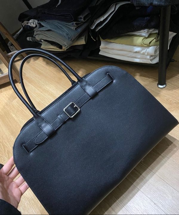 [Dunst] BUCKLE TOTE BAG ★すぐ品切れ★ ☆Dunst☆ BUCKLE LEATHER TOTE BAG BLACK (Dunst/トートバッグ