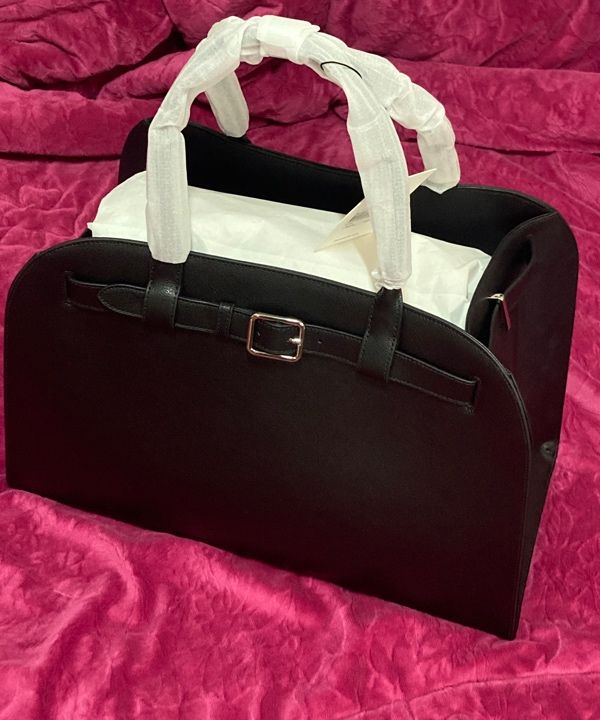 MUSINSA | DUNST BUCKLE LEATHER LARGE TOTE BAG