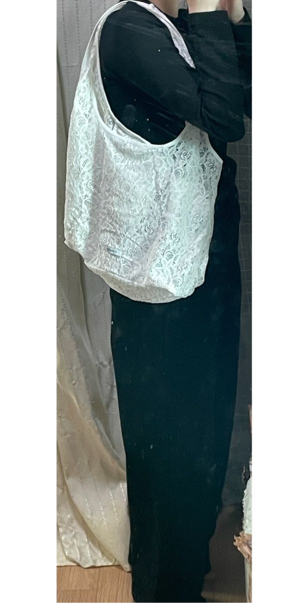 MUSINSA | ROLAROLA LACE BAG WHITE