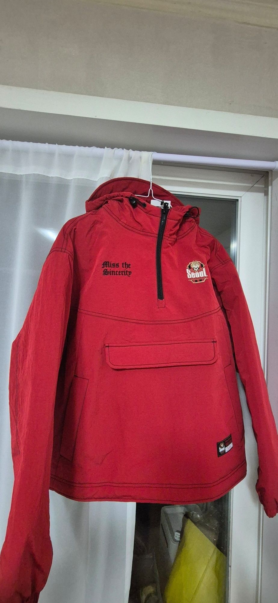 MUSINSA | 1993STUDIO [FC Seoul] Color Stitch Anorak Jacket_Black