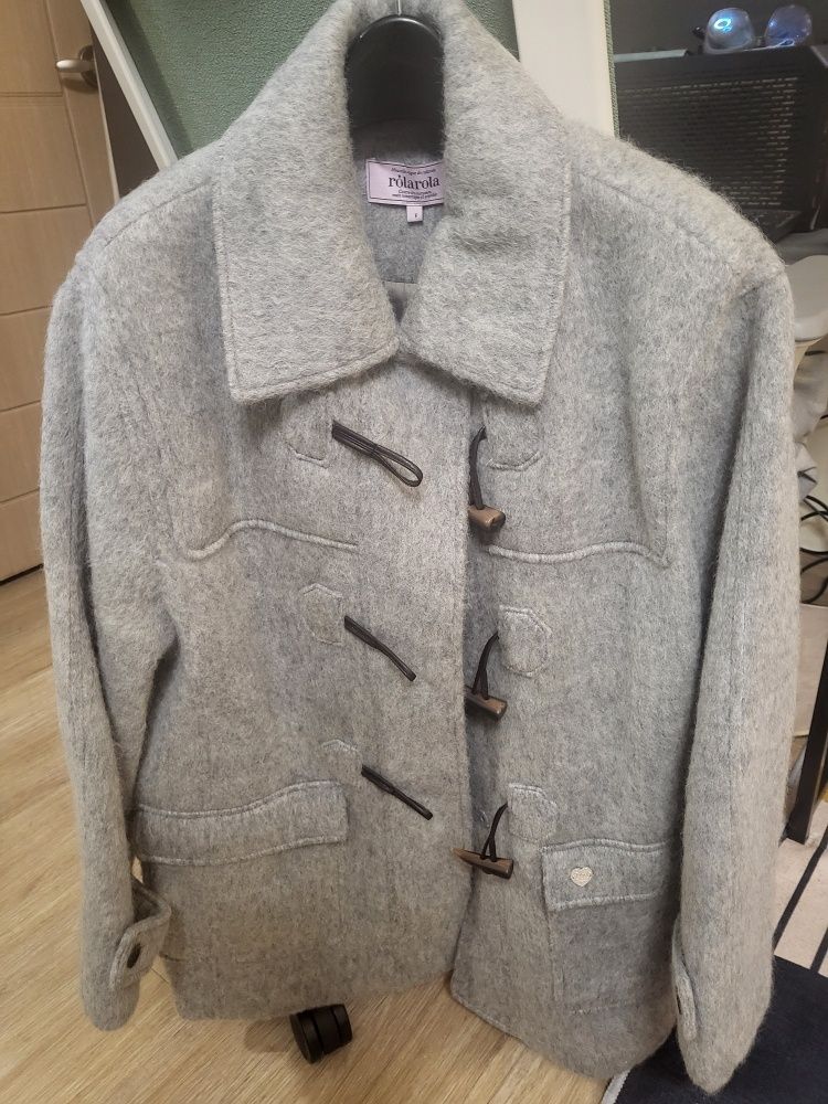 MUSINSA公式 | ROLAROLA HAIRY DUFFLE HALF COAT GRAY