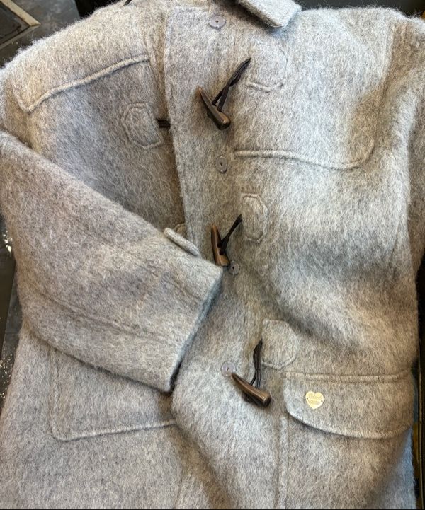 MUSINSA公式 | ROLAROLA HAIRY DUFFLE HALF COAT GRAY