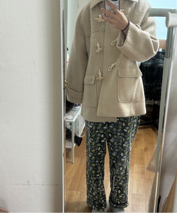 コート ROLAROLA HAIRY DUFFLE HALF COAT 4BNY343 MUSINSA公式 | ROLAROLA HAIRY DUFFLE HALF COAT BEIGE