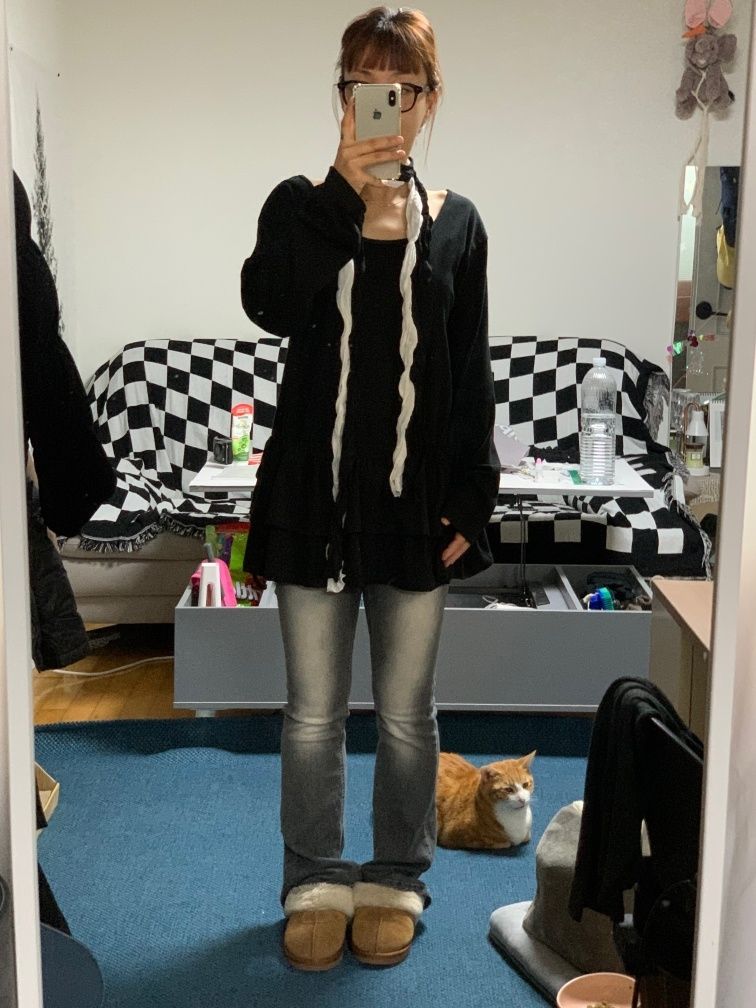 RENSE☆Frill Layered Long Sleeve MUSINSA | RENSE Frill Layered Long Sleeve Black