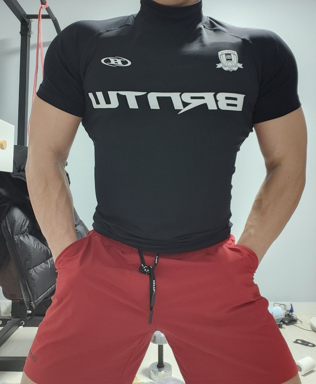 ★2024SS新作★BORN TO WIN★MUSCLE FIT COLLAR T-SHIRTS MUSINSA | BORN TO WIN BRNTW MUSCLE FIT HIGH NECK T-SHIRTS