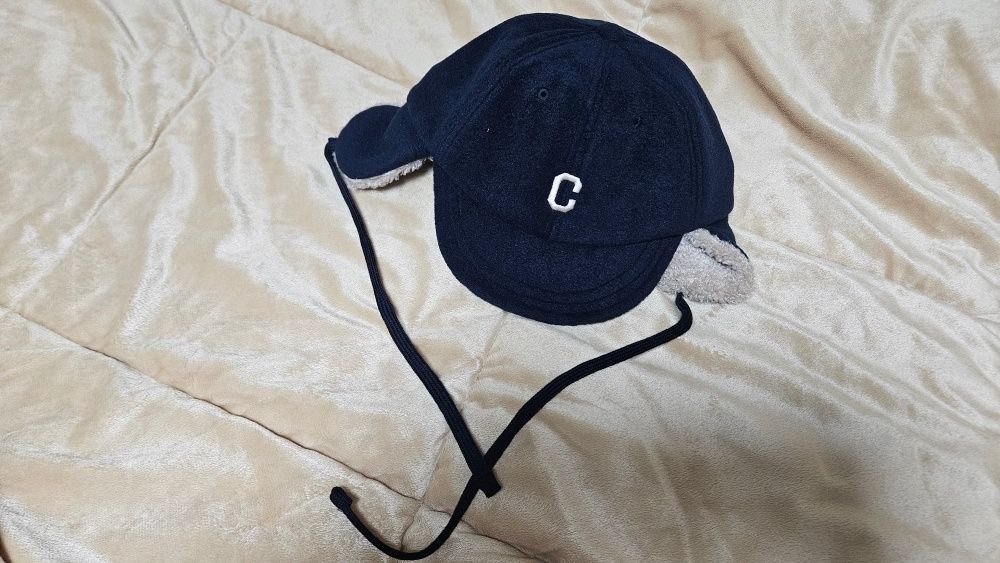 MUSINSA | COVERNAT C Logo Fleece Trooper Cap Navy