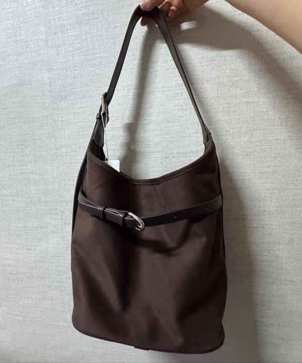 ☆MCLANEE☆ Belted suede bucket bag belted_suede MUSINSA | MCLANEE Belted suede bucket bag