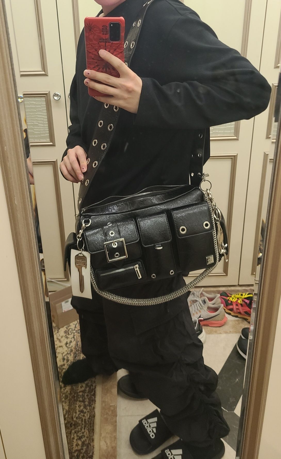 MUSINSA公式 | BLACK PURPLE [GL] Fortress Bag-Black