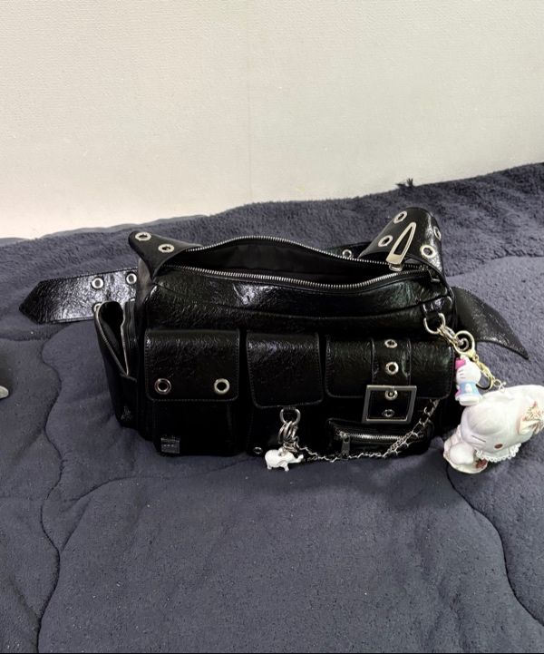 MUSINSA公式 | BLACK PURPLE [GL] Fortress Bag-Black