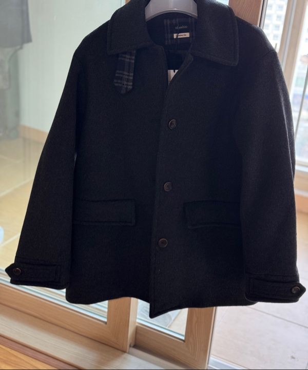 ジャケット・アウター OHESHIO CHECK HALF WOOL COAT BLACK MUSINSA公式 | OHESHIO CHECK HALF WOOL COAT, BLACK