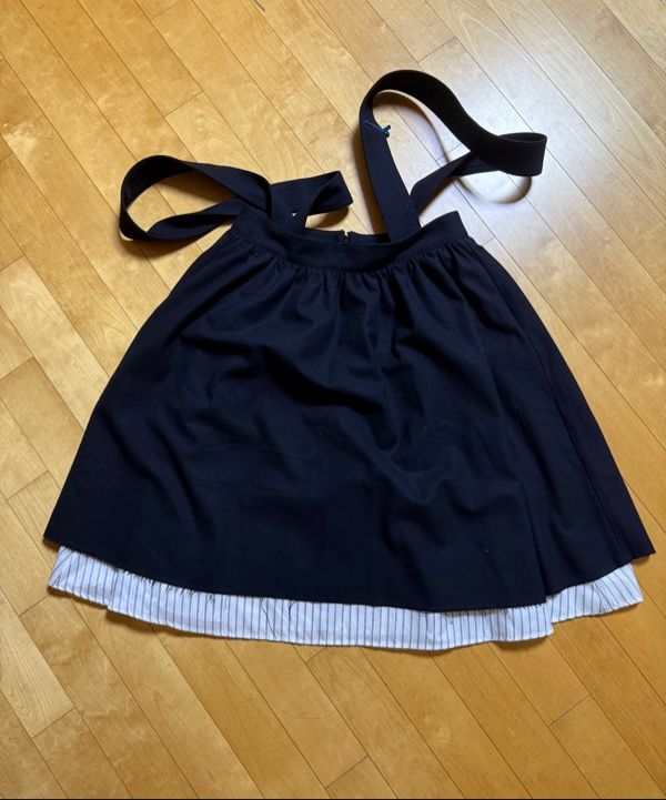 MUSINSA | OHESHIO SHOULDER STRAP SKIRT, BLACK