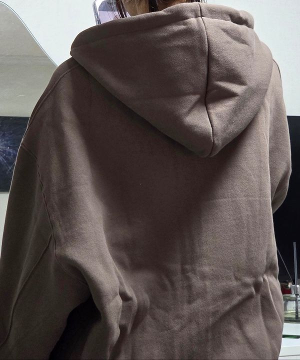 【韓国】moo Leopard Applique Hoodie - Brown MUSINSA | MOO Leopard Applique Hoodie - Brown