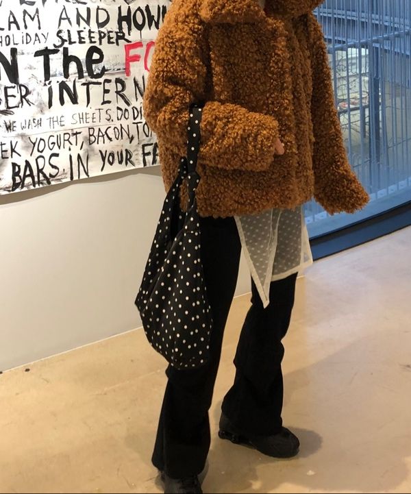 MUSINSA公式 | PARTIMENTO WOMEN ワイドカラー フラッフィファーコート