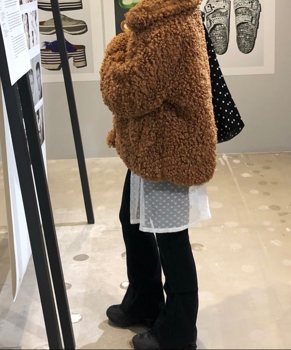 MUSINSA公式 | PARTIMENTO WOMEN ワイドカラー フラッフィファーコート