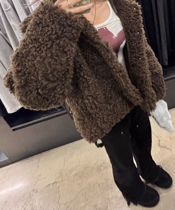 レディース 【完売品】PARTIMENTO WOMEN ブラウン ファーコート