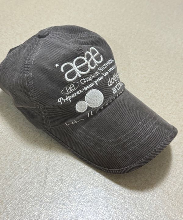MUSINSA公式 | AEAE WEB LOGO CORDUROY CAP [BROWN]