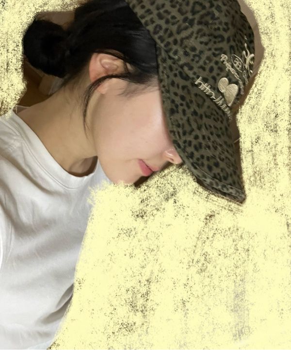 MUSINSA | AEAE WEB LOGO LEOPARD CAP [KHAKI]