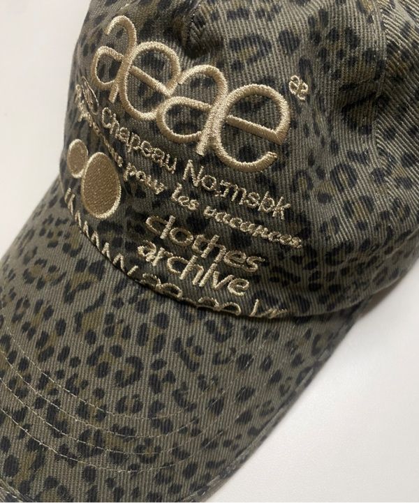 MUSINSA | AEAE WEB LOGO LEOPARD CAP [KHAKI]