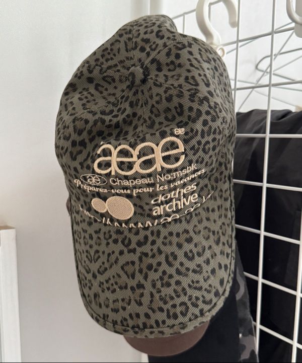 MUSINSA公式 | AEAE WEB LOGO LEOPARD CAP [MUSTARD]