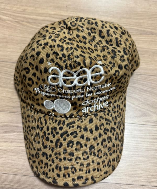 最安 MUSINSA公式 | AEAE WEB LOGO LEOPARD CAP [KHAKI] 帽子