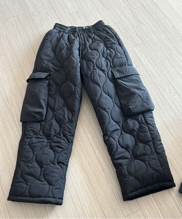 ★TRILLION★ Quilted Padded Warmer Banding Cargo Wide Pants MUSINSA | TRILLION Quilted Padded Warmer Banding Cargo Wide