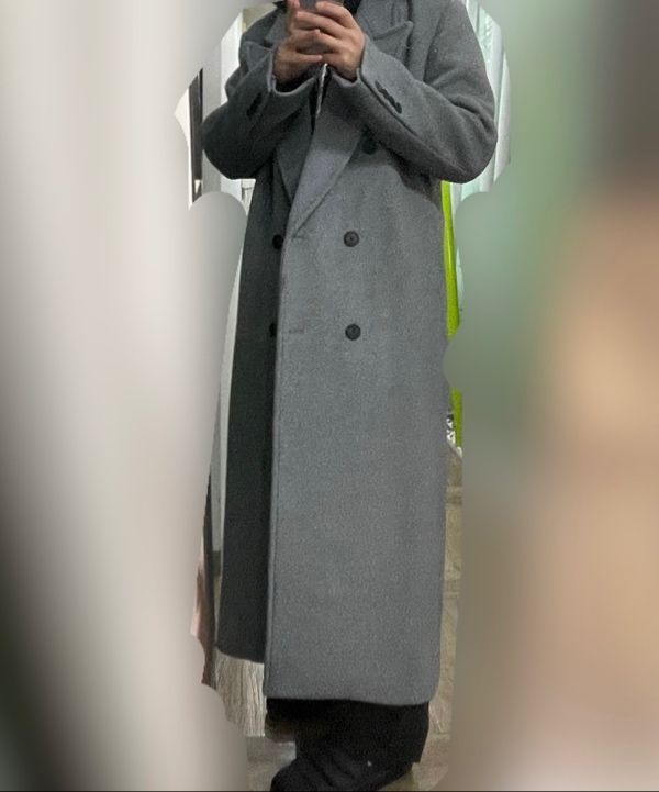 MUSINSA | GLOWNY G WOOL COAT - LONG (GRAY)