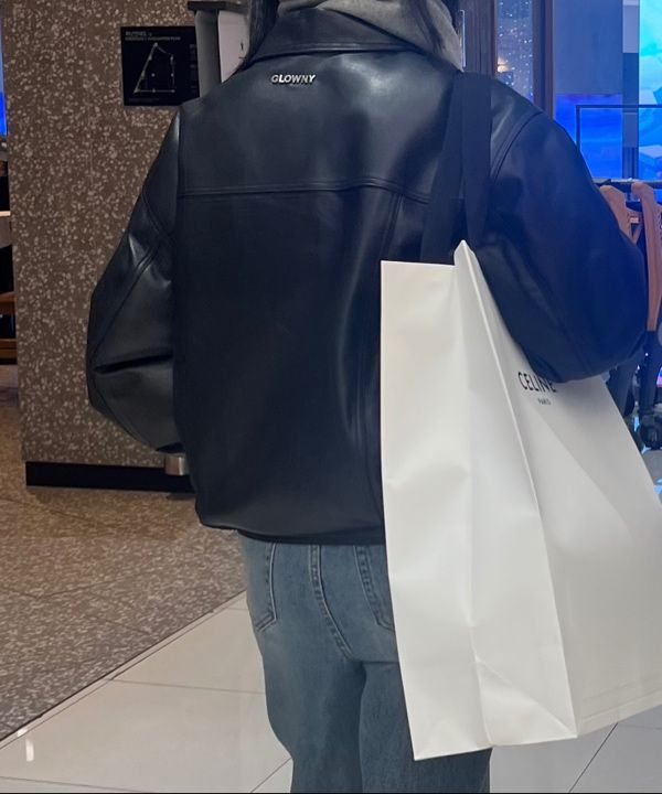 MUSINSA | GLOWNY G LEATHER JACKET (BLACK)