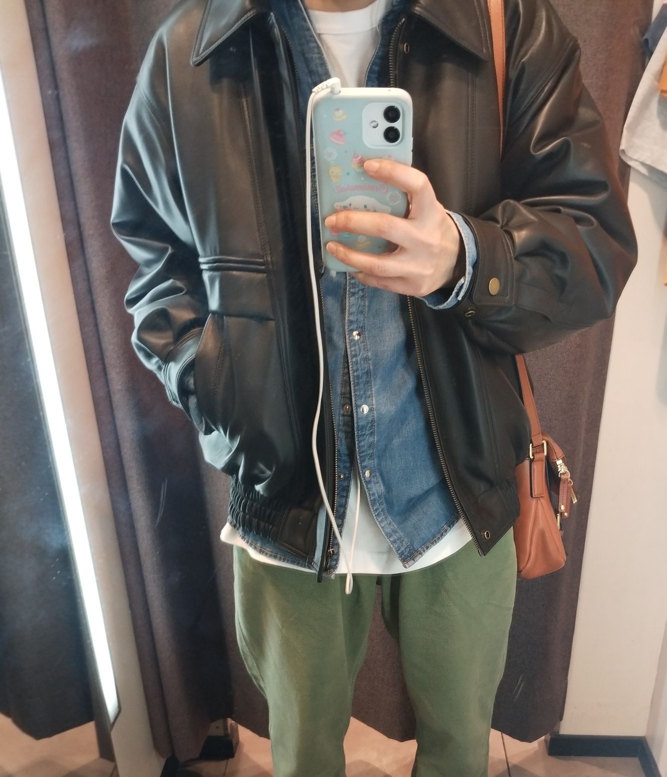 MUSINSA | GLOWNY G LEATHER JACKET (BLACK)