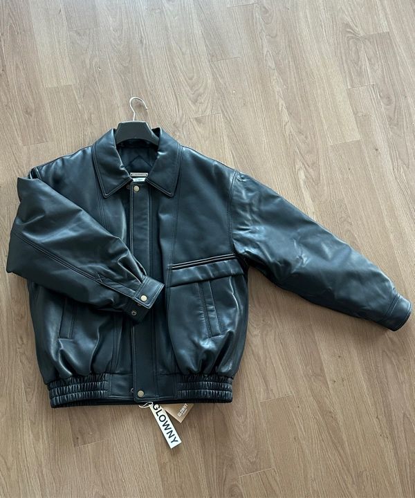 【韓国GLOWNY グロウニー】G LEATHER JACKET (BLACK) ブラック（黒）系 GLOWNY(グロウニー) アウター(レディース