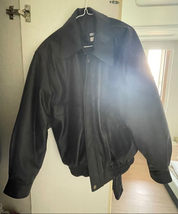 MUSINSA | GLOWNY G LEATHER JACKET (BLACK)