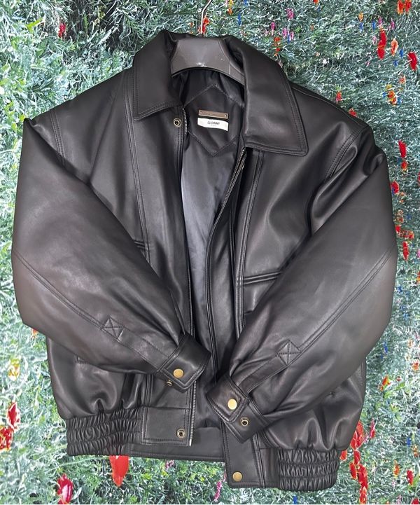 MUSINSA | GLOWNY G LEATHER JACKET (BLACK)
