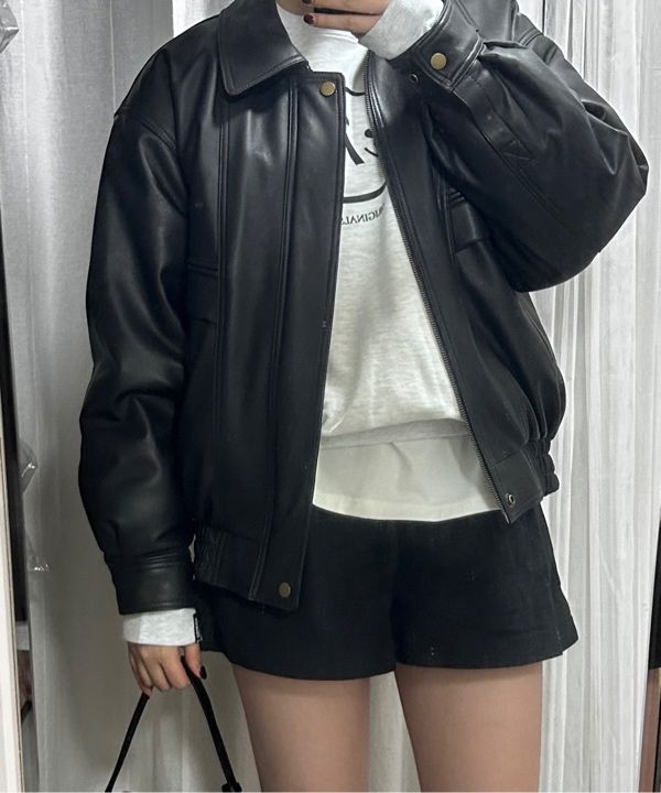GLOWNY ■ G LEATHER JACKET ジャケット MUSINSA | GLOWNY G LEATHER JACKET (BLACK)
