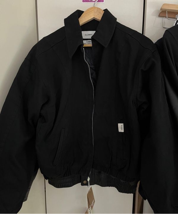 MUSINSA公式 | GLOWNY G TWILL WORK JACKET (BLACK)