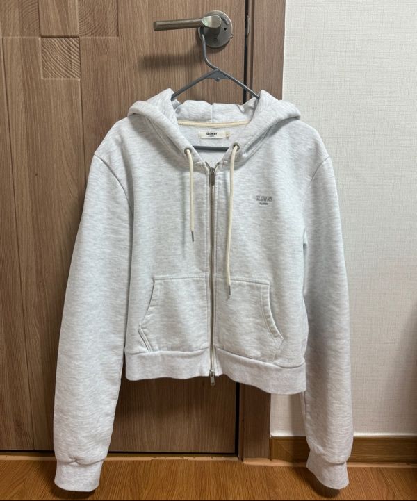 ★GLOWNY★ G CROP ZIP UP GRAY G CROP ZIP UP (GRAY) - GLOWNY