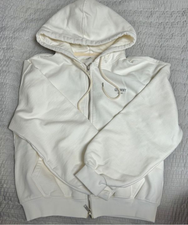 MUSINSA | GLOWNY G BOXY ZIP UP (IVORY)