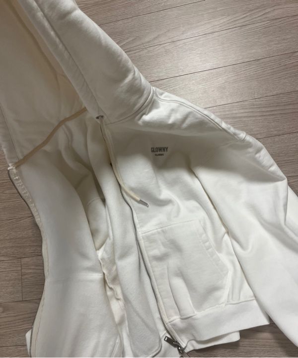 MUSINSA | GLOWNY G BOXY ZIP UP (IVORY)