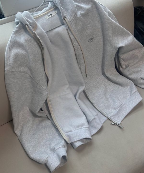 MUSINSA | GLOWNY G BOXY ZIP UP (GRAY)