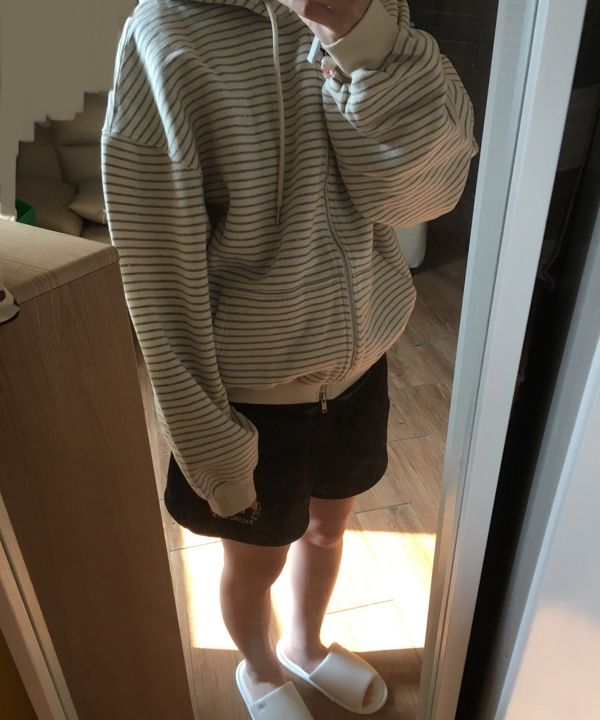 MUSINSA公式 | GLOWNY G BOXY ZIP UP (STRIPE)